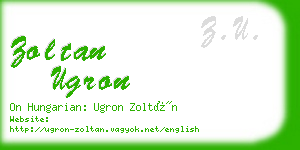 zoltan ugron business card